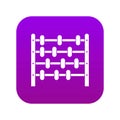 Children abacus icon digital purple