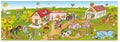 Children adhesives, a cheerful farm with many animals