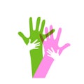 Children and adults hands Royalty Free Stock Photo