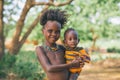 Children from the African tribe Dasanesh, Omorate, Omo Valley, Ethiopia