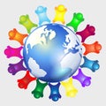 Children around the globe logo Royalty Free Stock Photo