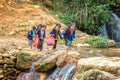 Children attend mountains Royalty Free Stock Photo