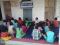 Children attending class in a Motivation and Learning Camp under the NGO.