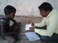 Children attending class in a Motivation and Learning Camp under the NGO.