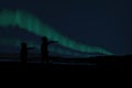 Children and aurora light