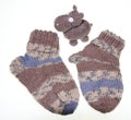 Children baby socks knitted Royalty Free Stock Photo