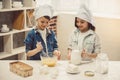 Children baking in kitchen Royalty Free Stock Photo