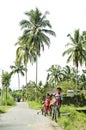 Children in bali indonesia village