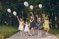 Children with ballons Royalty Free Stock Photo