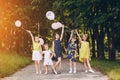 Children with ballons Royalty Free Stock Photo