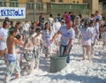 Children bathin in soap. Royalty Free Stock Photo