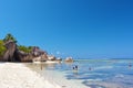 Children bathing on La Digue Royalty Free Stock Photo