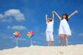 Children on the beach Royalty Free Stock Photo