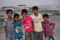 Children on a beach in Oman