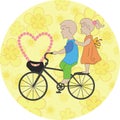 Children on the bicycle Royalty Free Stock Photo