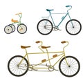 Children bicycle set Royalty Free Stock Photo