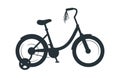 Children bicycle vector silhouette illustration