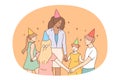 Children, birthday party, friendship concept