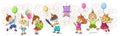 Children birthday party. Kids celebration. Play pinata. Royalty Free Stock Photo