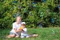 Children blow bubbles Royalty Free Stock Photo