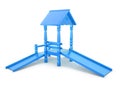 Children blue plastic slide