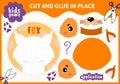 Children board animal game applique cut and glue in place for preschoolers and primary school students worksheets.Page