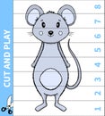 Children board animal game cut and play for number in place for preschoolers and primary school students worksheets.Page