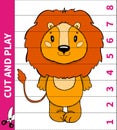 Children board animal game cut and play for number in place for preschoolers and primary school students worksheets.Page
