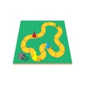 Children board game with chips cartoon icon