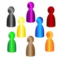 Children`s board game with pawns. Royalty Free Stock Photo