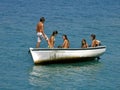 Children on boat 2 Royalty Free Stock Photo