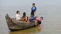 Children in boat, Tonle Sap, Cambodia