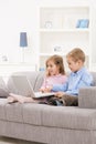 Children browsing internet Royalty Free Stock Photo