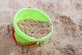 The children bucket toy with sand