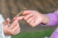 Children with Butterfly on Finger