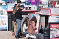 Children buying ice cream during mini heat wave