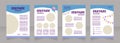 Children camp holiday blank brochure design