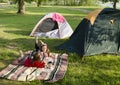 Children camping