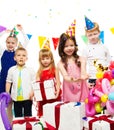 Children celebrating birthday