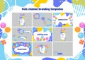 Children channel branding colorful template