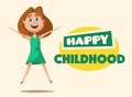 Children character. Cartoon vector illustration Royalty Free Stock Photo