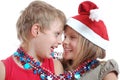 Children with Christmas decorations Royalty Free Stock Photo