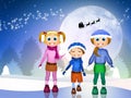 Children at Christmas Royalty Free Stock Photo