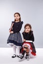 Children clothes fashion dress style girls Royalty Free Stock Photo