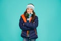 Children clothes shop. Designed for comfort. Fashion girl winter clothes. Fashion trend. Fashion coat. Warming up