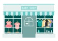 Children clothes shop ,shops and stores icons,Vector illustration