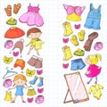 Children clothing Kindergarten boys and girls with clothes New clothing collection Dresses, trousers, shoes, hats, caps