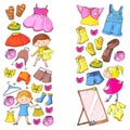 Children clothing Kindergarten boys and girls with clothes New clothing collection Dresses, trousers, shoes, hats, caps