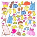 Children clothing Kindergarten boys and girls with clothes New clothing collection Dresses, trousers, shoes, hats, caps