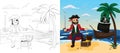 Pirate. Children vector illustration